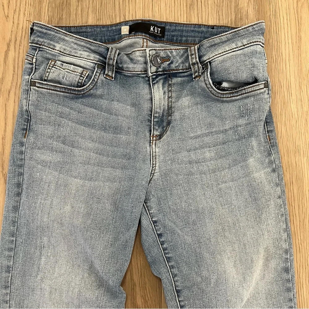 KUT From The Kloth Connie Ankle Skinny Jeans Light Wash Size 10